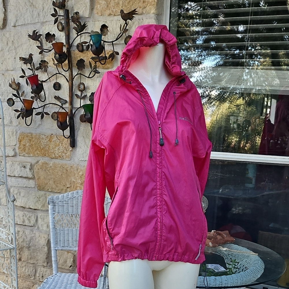Kathmando Bright Pink Pack & Go Hooded Windbreaker Size 10